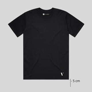 Custom-Fit Premium T-Shirt - Black (Short -5 cm)